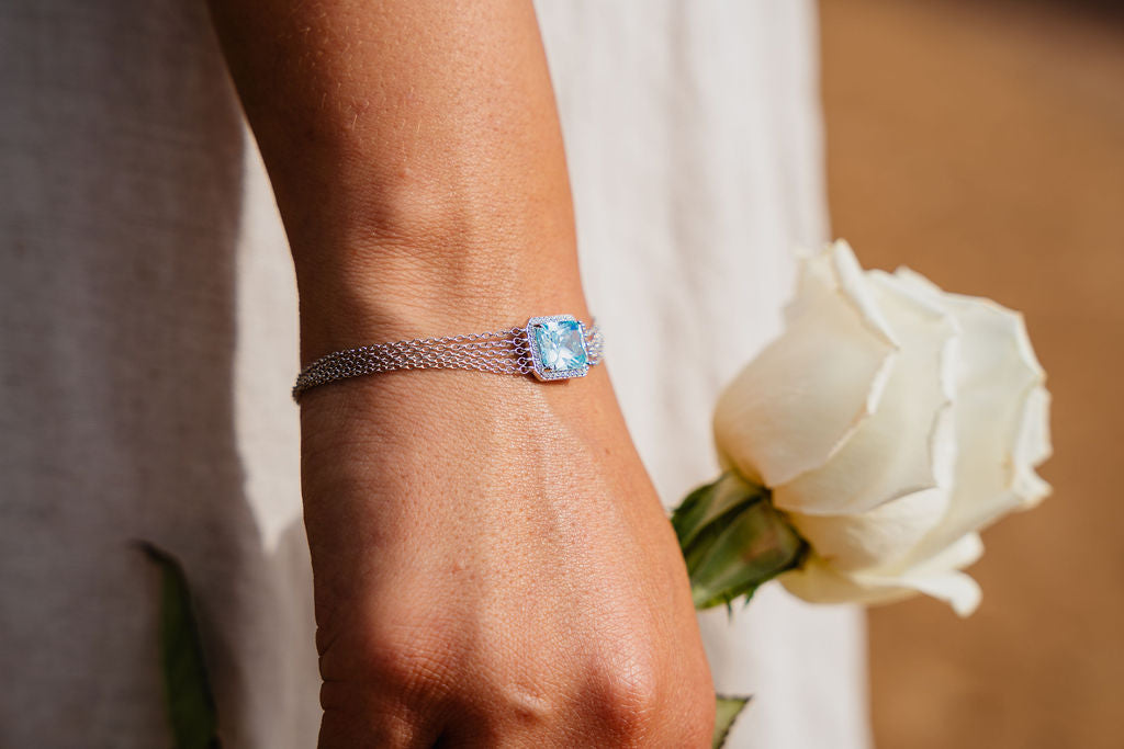 Aquamaring Braclete