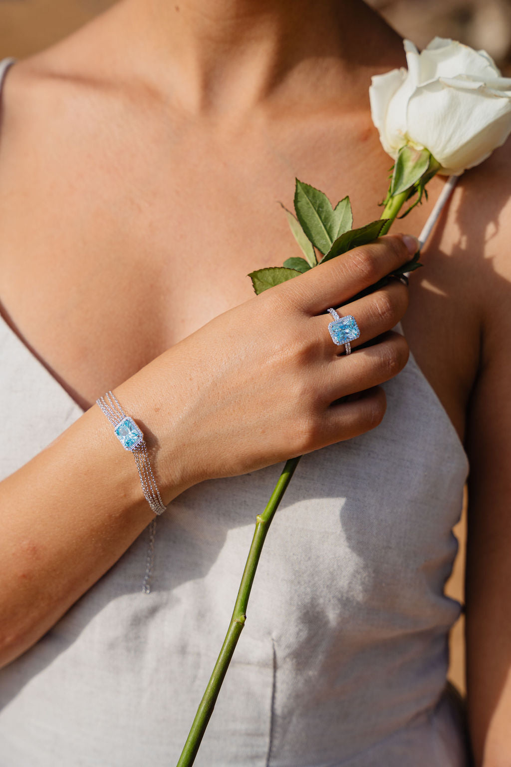 Aquamaring Braclete